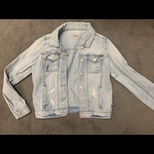 Distressed denim jacket